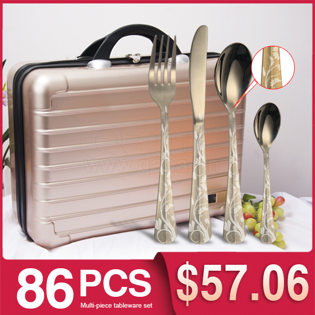 86 pieces of Champagne + Laser + Suitcase Champagne laser
