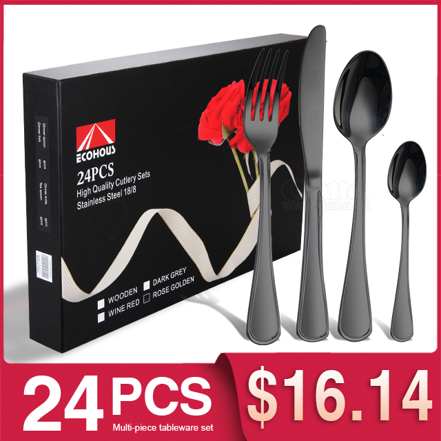 24 pieces of Black + Gift box black