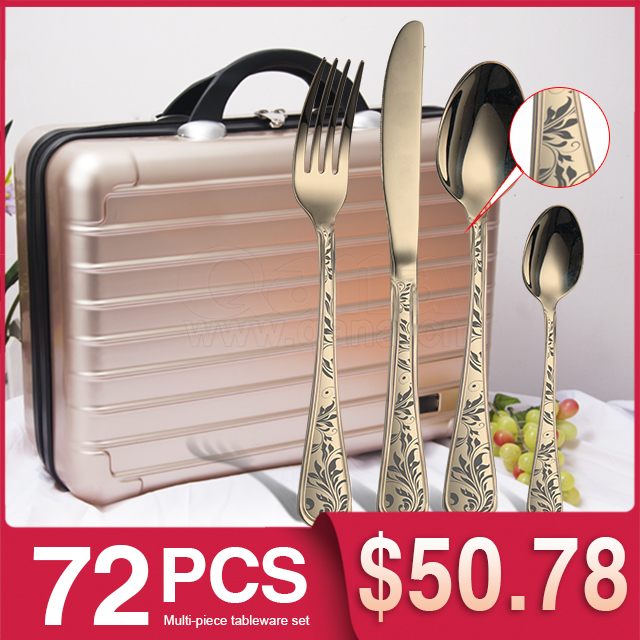 72 pieces of Champagne + Laser + Suitcase Champagne laser