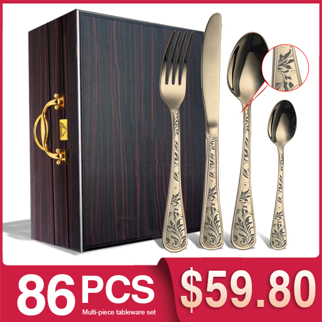 86 pieces of Champagne + Laser + Double drawer Champagne laser