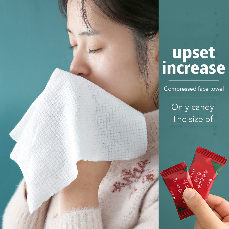 Qana Compressed Towel Travel Disposable Towel Cotton Portable Makeup Remover Face Towel