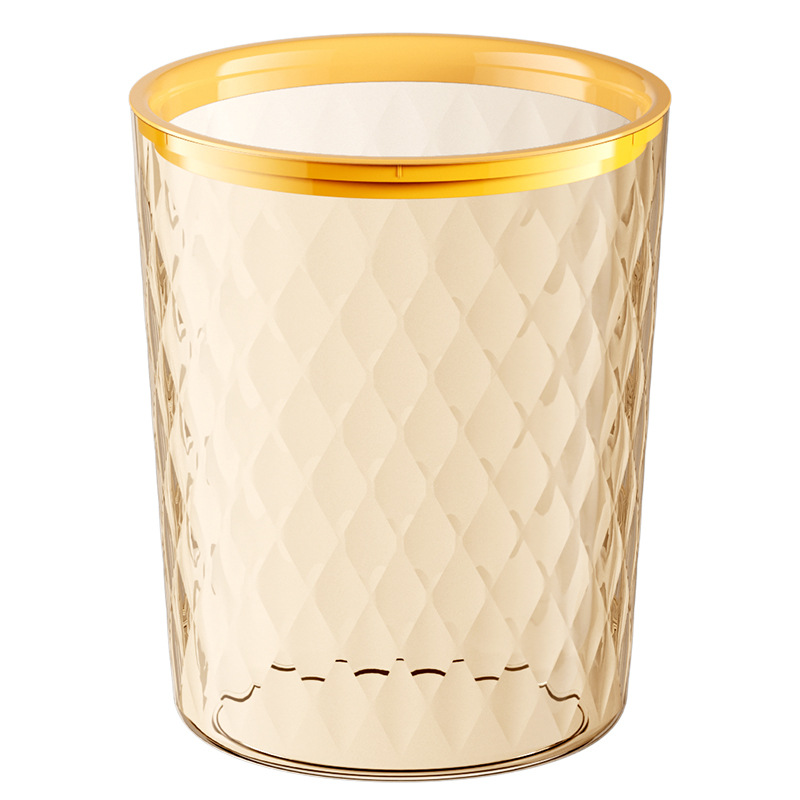 Living room household garbage bin, light luxury transparent paper basket