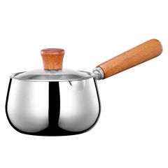 Stainless Steel Household Soup Stock Pot with Anti-Scald Handle Milk Pot for Home Kitchen Cooking 12cm