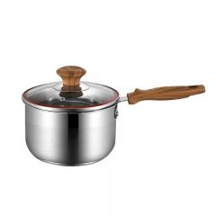 Stainless Steel Saucepan Non-stick Milk Pan with Single Handle for Hotel