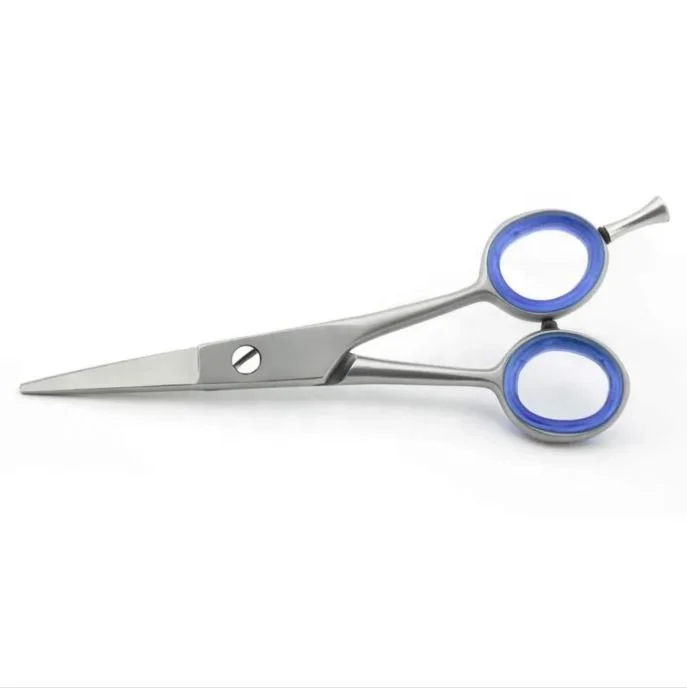 Wholesale Stainless Steel Professional Right-handed Hair Cutting Scissors With Blue Rubberized Finger Inserts Reusable Grooming