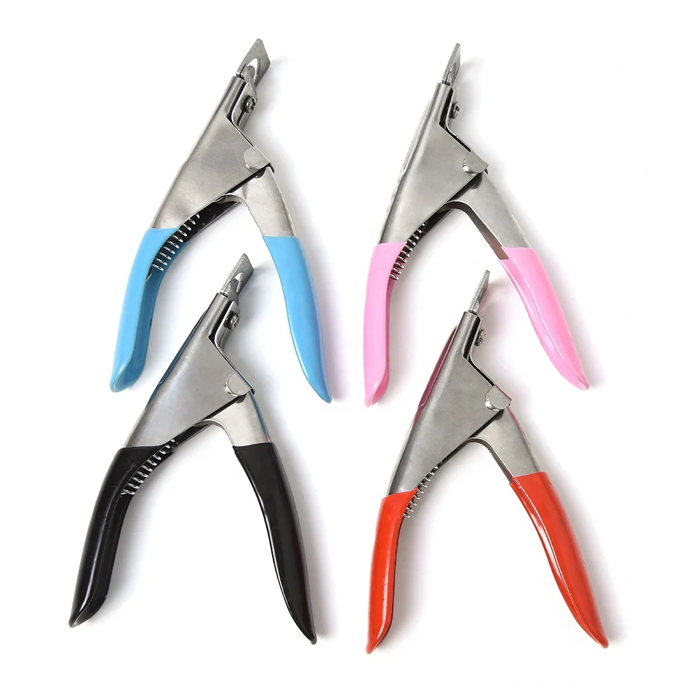 Wholesale Professional Stainless Steel Acrylic Nail Clipper Straight Wide Jaw Opening For False Nails Extension Tips Salon Home