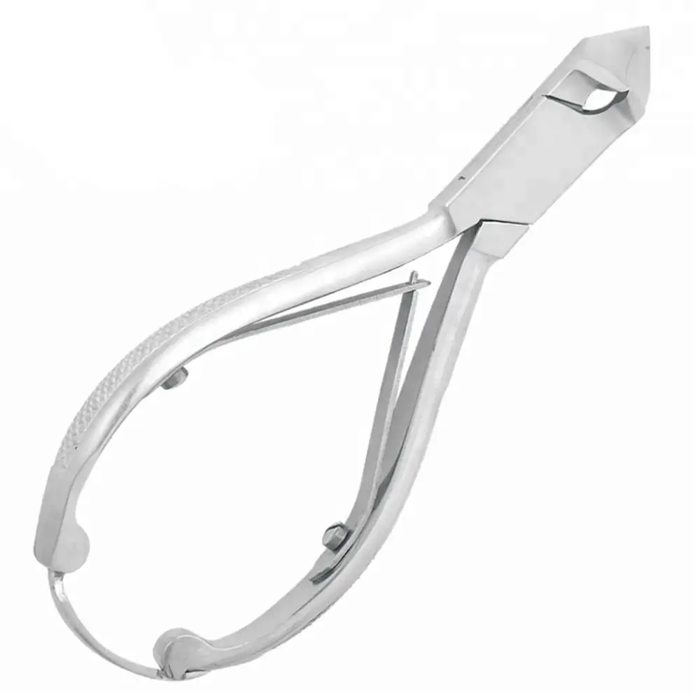 Wholesale Professional Stainless Steel Moon Shaped Nail Nippers Box Joint Ingrown Toenail Cutter With Back Lock