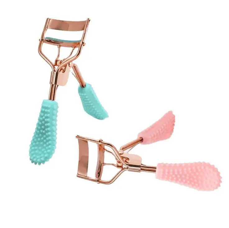 Professional Custom Logo Stainless Steel Eyelash Curler With Plastic Handle For Eyelash Extension Eye Makeup Tool