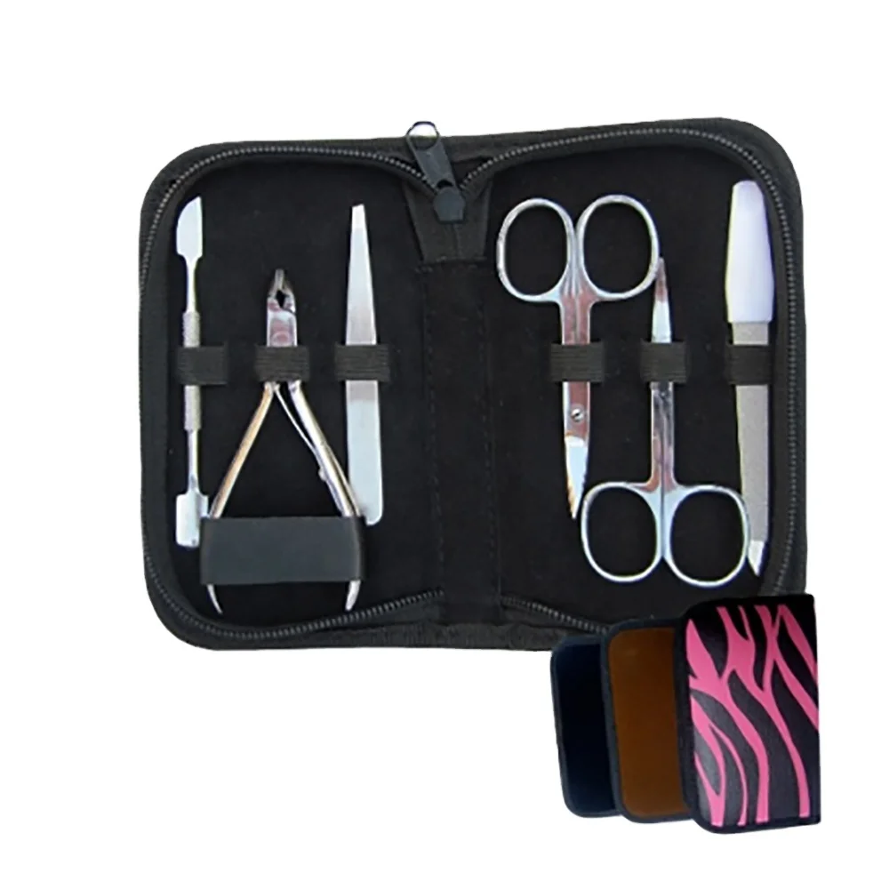 Manicure Pedicure Nail Care Set With Beauty Facial Tools And Cuticle Clippers In Portable Case For Foot And Hand Grooming