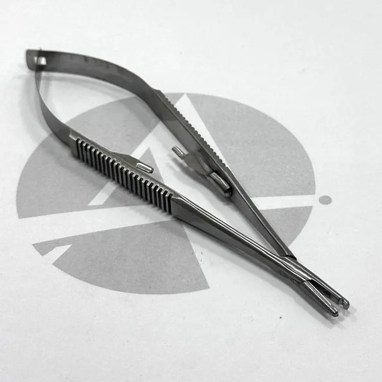 Stainless Steel Castroviejo Piercing Tweezers Durable For Labret Studs Lock Grip 1.2mm/1.6mm Sizes 5.5-inch Length Piercing