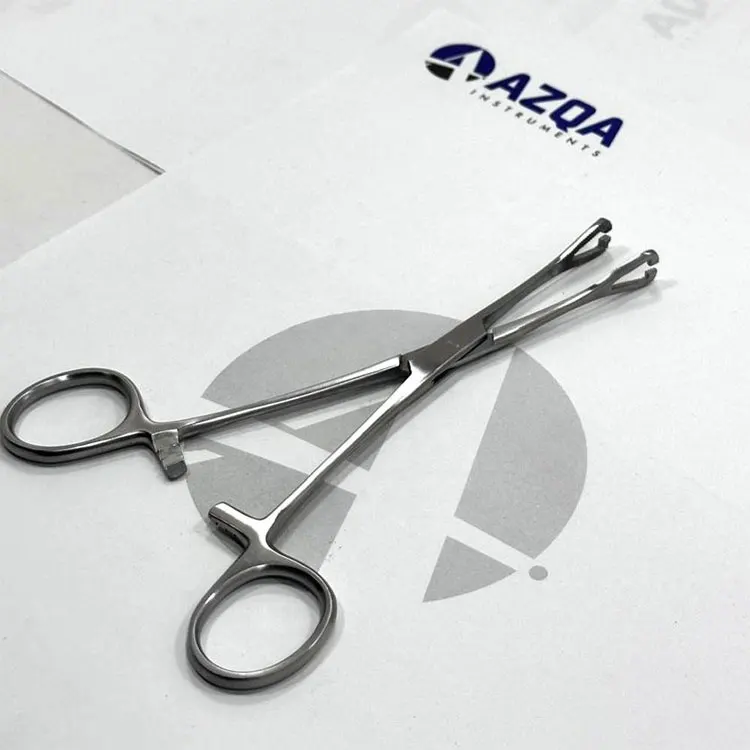 Professional Durable Stainless Steel Mini Pennington Forceps 6 Inch 2.5mm Slot For Tattoo Shops Professional Piercing Studios