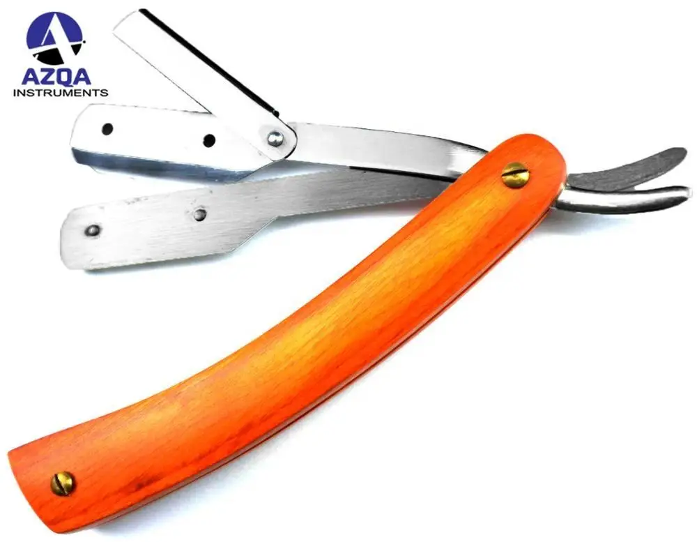 Wholesale Plastic Handle Beard Shaving Razor Sharp Stainless Steel Blade Professional Barber Salon And Home Grooming Tool