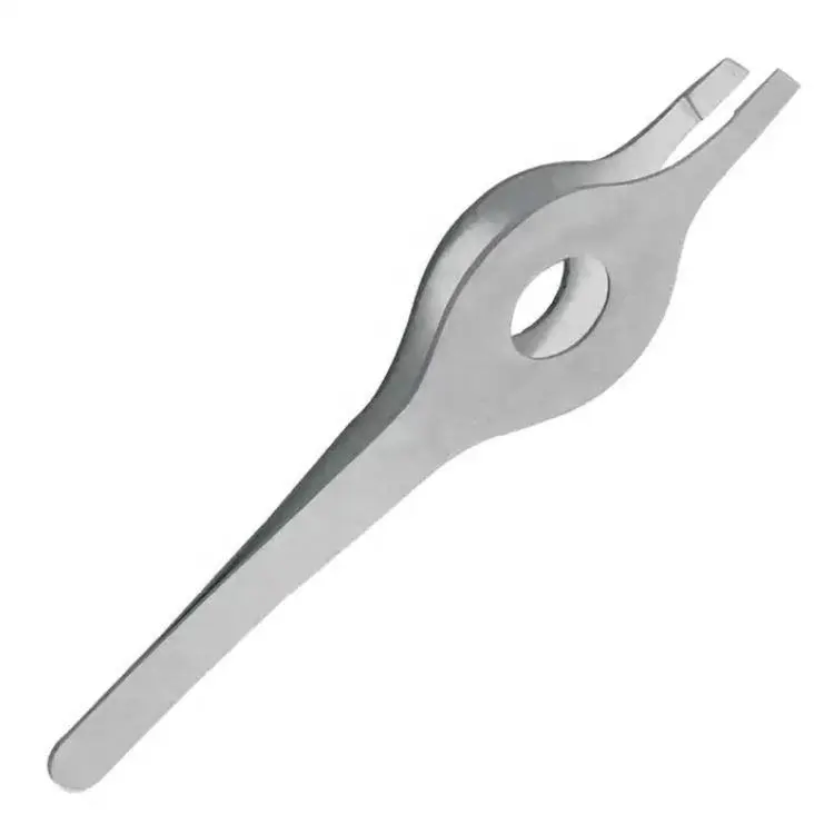 Stainless Steel Slanted Tip Eyebrow Tweezers With Angled Tip For Precise Hair Plucking And Professional Brow Shaping