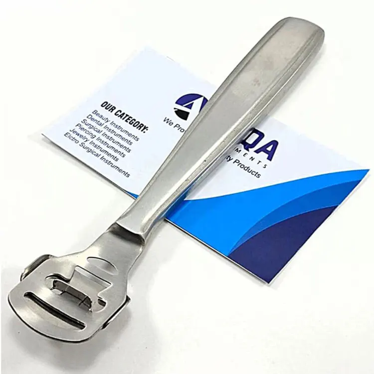 Stainless Steel Foot Callus Shaver Tool With Ergonomic Handle For Dead Skin Removal Foot Care Pedicure And Heel Smoothing