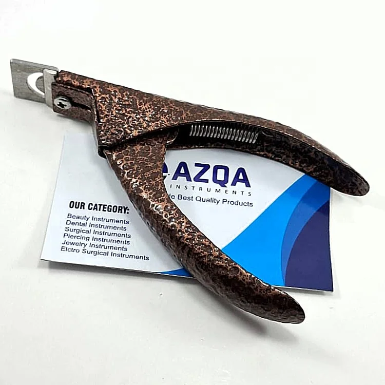 Stainless Steel Acrylic Nail Cutter With Sharp Cutting Blades Double Spring Handle For Professional Nail Extension Use