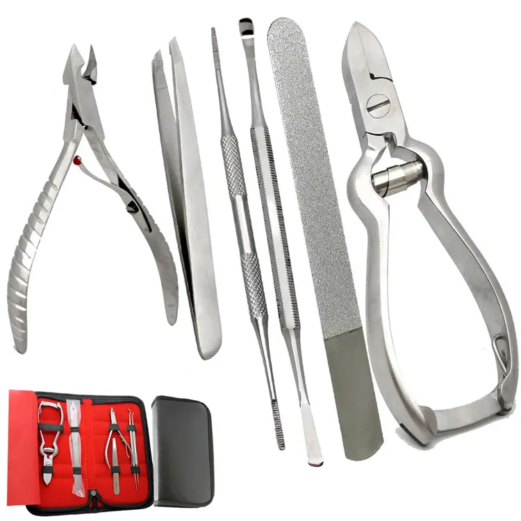Premium Stainless Steel Podiatry Chiropody Tool Set With Nail Nippers Tweezers Files And Foot Care Instruments