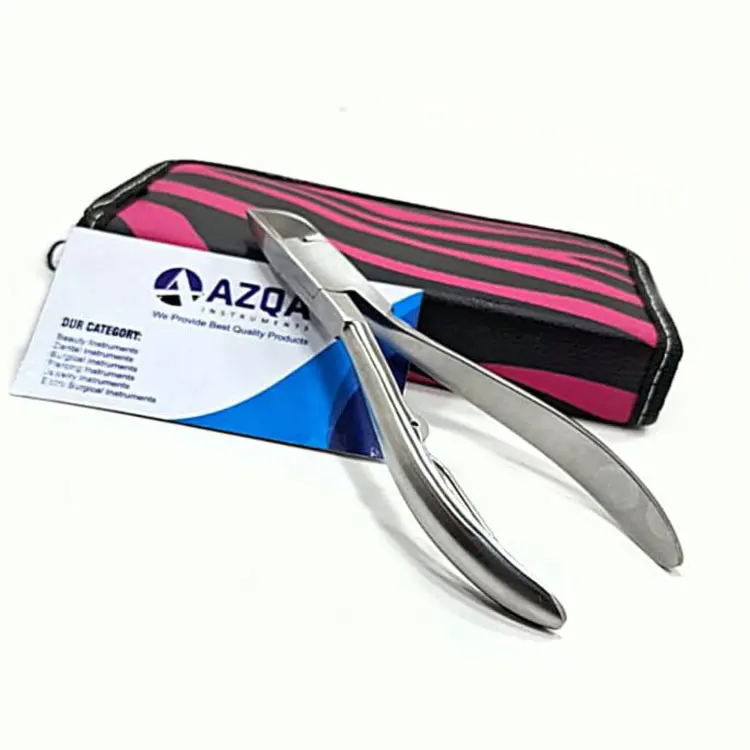 Stainless Steel Heavy Duty Nail Nipper With Curved Handles Sharp Cutting Jaws And Single Spring For Pedicure Care