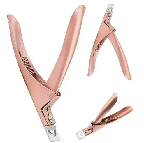 Wholesale Rose Gold Acrylic Nail Clippers Stainless Steel Nail Cutter Manicure Tool Professional Nail Clippers