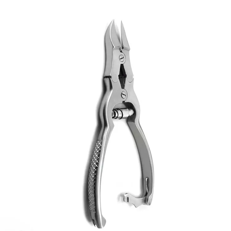 Stainless Steel 15.5cm Finger Nipper Sharp Blade Tip Double Action Barrel Spring Back Lock Heavy Duty For Professional Foot Care