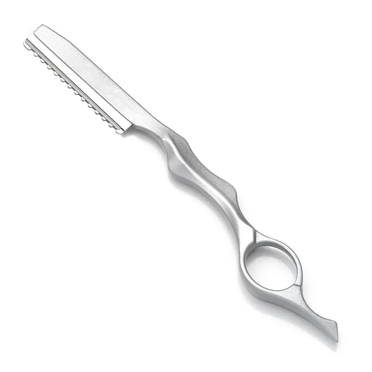 Stainless Steel Hair Thinning Razor Comb With Sharp Texturizing Teeth And Plastic Body For Professional Hair Styling