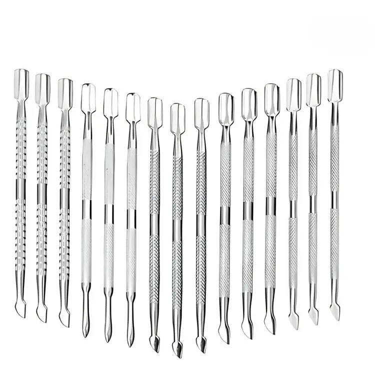 Stainless Steel Professional Double End Cuticle Pusher Nail Cuticle Remover Tool For Manicure Pedicure Salon Use