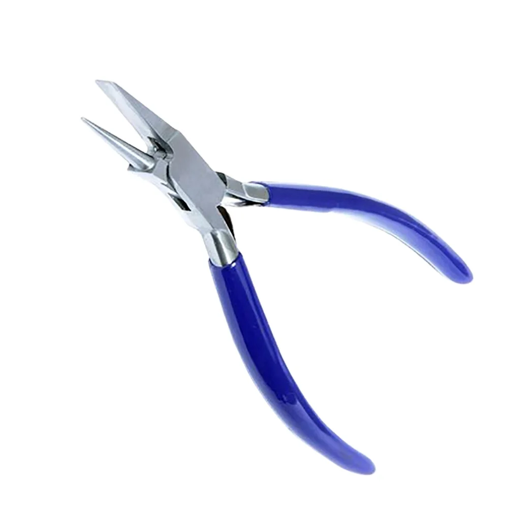 Azqa High Quality Stainless Steel Jewelry Pliers Flat Round Nose Pvc Grip Mini Tools For Beading Wire Wrapping Jewelry Setting