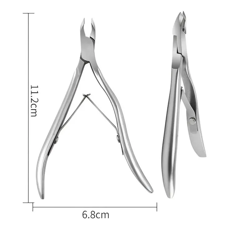 Stainless Steel Professional Cuticle Nippers 4.4 Inch With Double Spring And Sharp Jaw For Manicure Pedicure