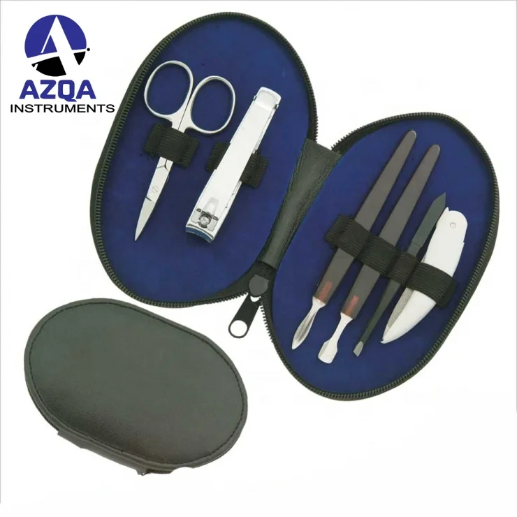 Professional All-purpose Customizable Nail Tools Kit With Leather Case Manicure Pedicure Set Including Foot File