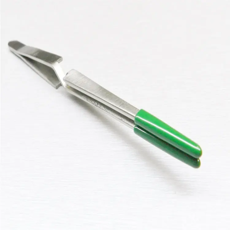 Stainless Steel 4.5 Inch Reverse Action Tweezers &amp; Pick-up Tools With Pvc Tips For Professional Body Piercing Jewelry Handling