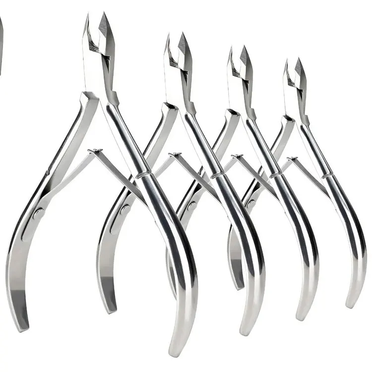 Stainless Steel Sharp Blade Cuticle Nipper With Double Spring And Lap Joint For Professional Manicure And Pedicure