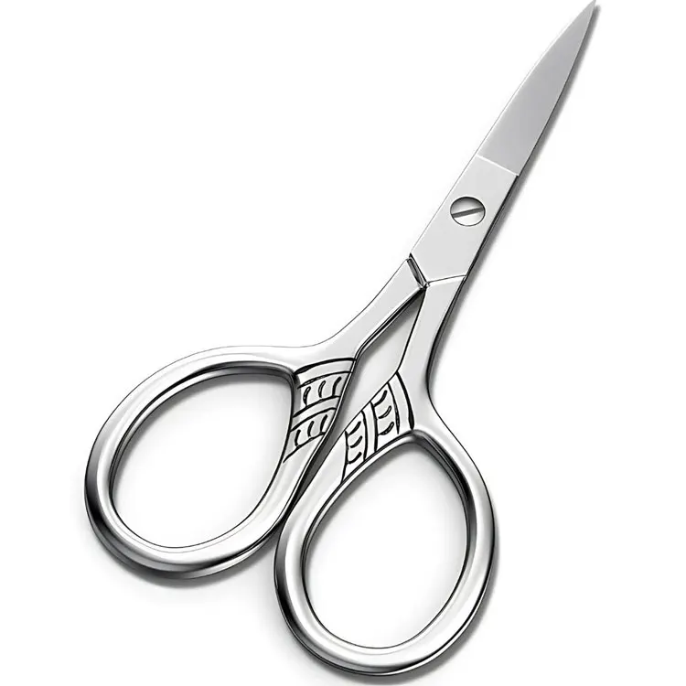 Stainless Steel Multi Purpose Grooming Scissors For Nose Hair Eyebrow Mustache And Facial Hair Trimming