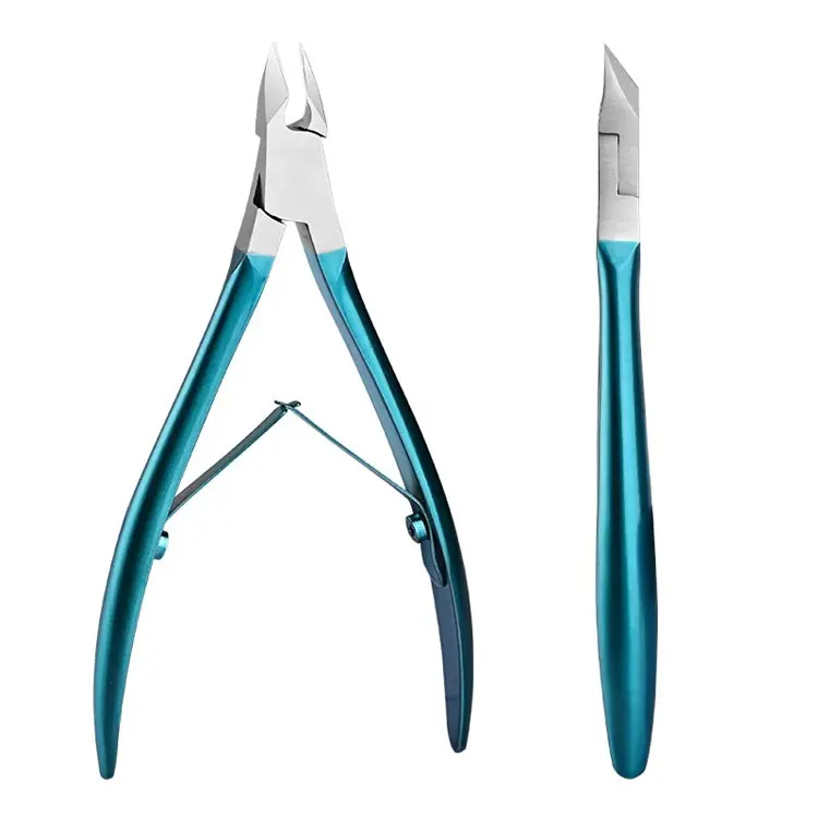 Stainless Steel Curved Blade Cuticle Nipper With Wide Jaw Opening For Professional Manicure And Precision Nail Care