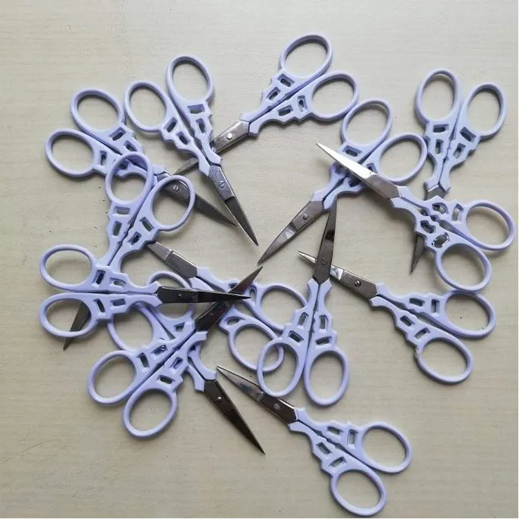 Stainless Steel Paper Coated Embroidery Scissors For Thread Cutting Sewing Needlework And Craft Applications