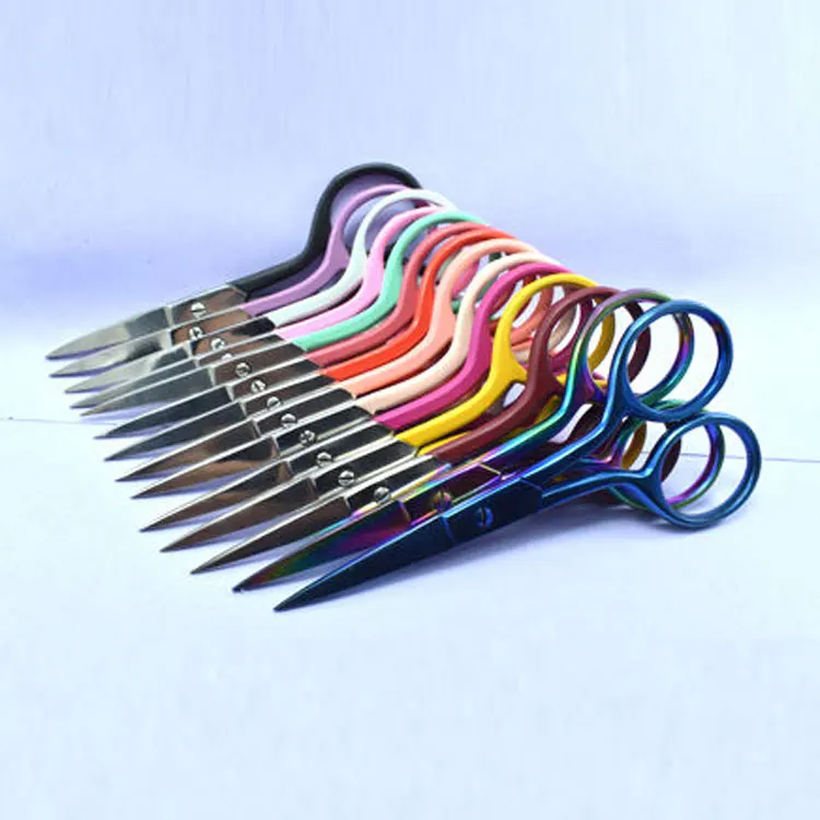 Wholesale Stainless Steel Color Handle Embroidery Scissors For Thread Cutting Sewing Needlework And Craft Projects