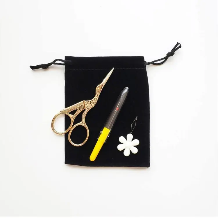 Stainless Steel Gold Color Stork Embroidery Scissors For Sewing Needlework Thread Cutting And Craft Projects
