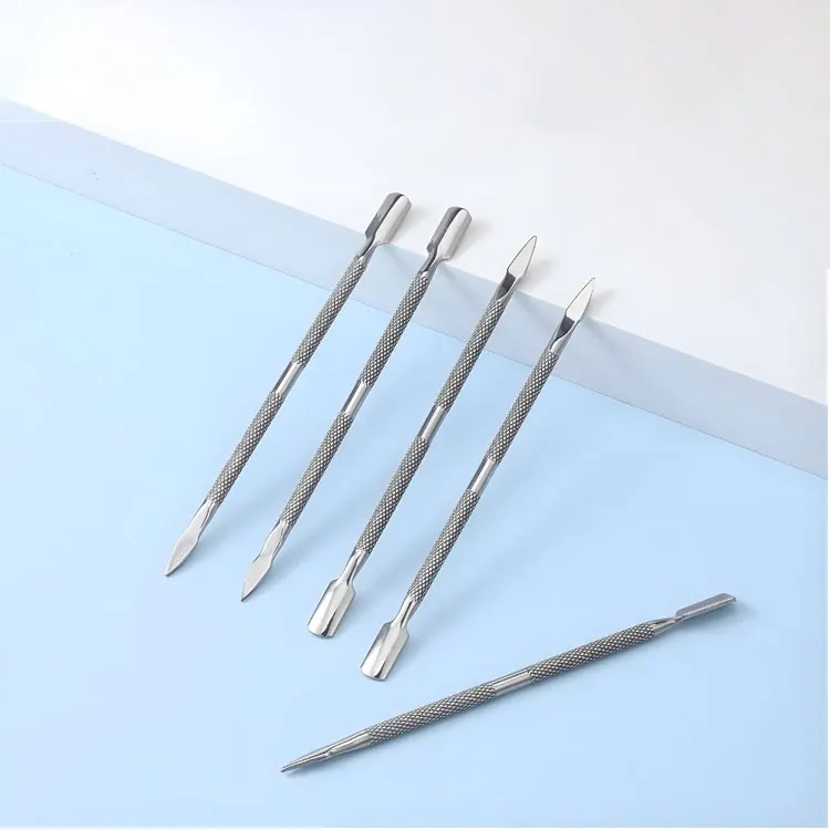 Professional Stainless Steel Cuticle Pusher Tool For Manicure Nail Cleaning Cuticle Care And Nail Preparation
