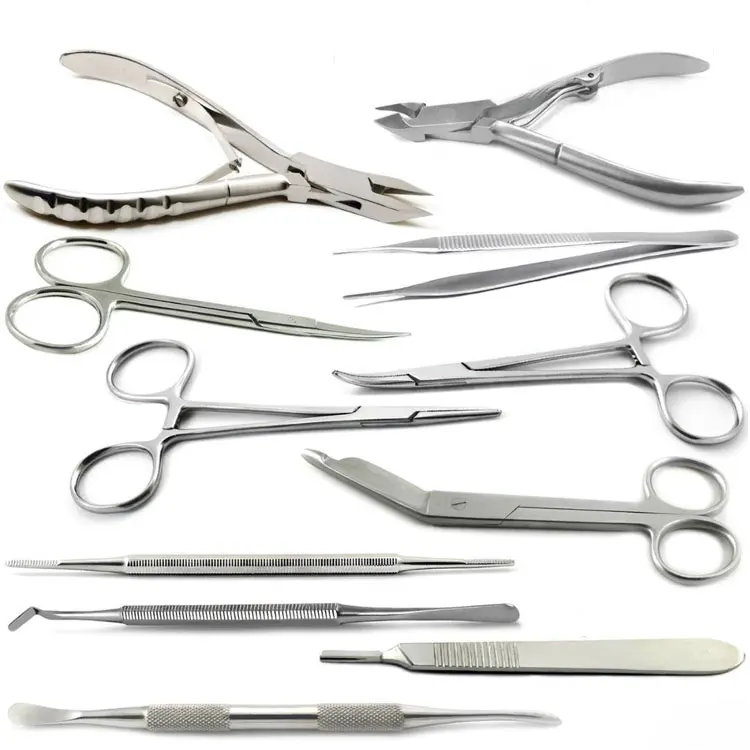 Premium Stainless Steel Toenail Extraction Surgical Kit Set Of 11 For Podiatry And Ingrown Nail Treatment