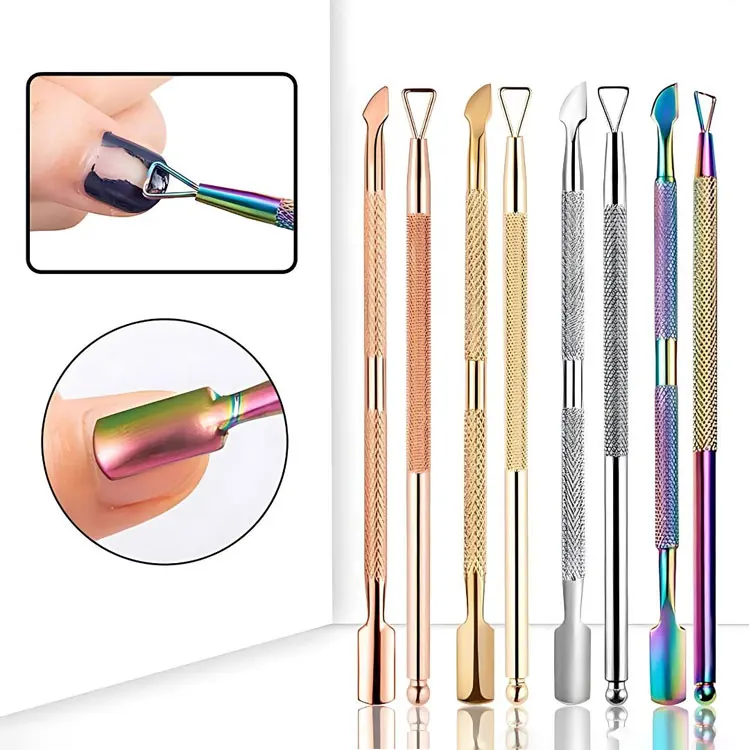 Professional Stainless Steel Nail File Set Cuticle Pusher And Scraper Pedicure And Manicure Tools Kit