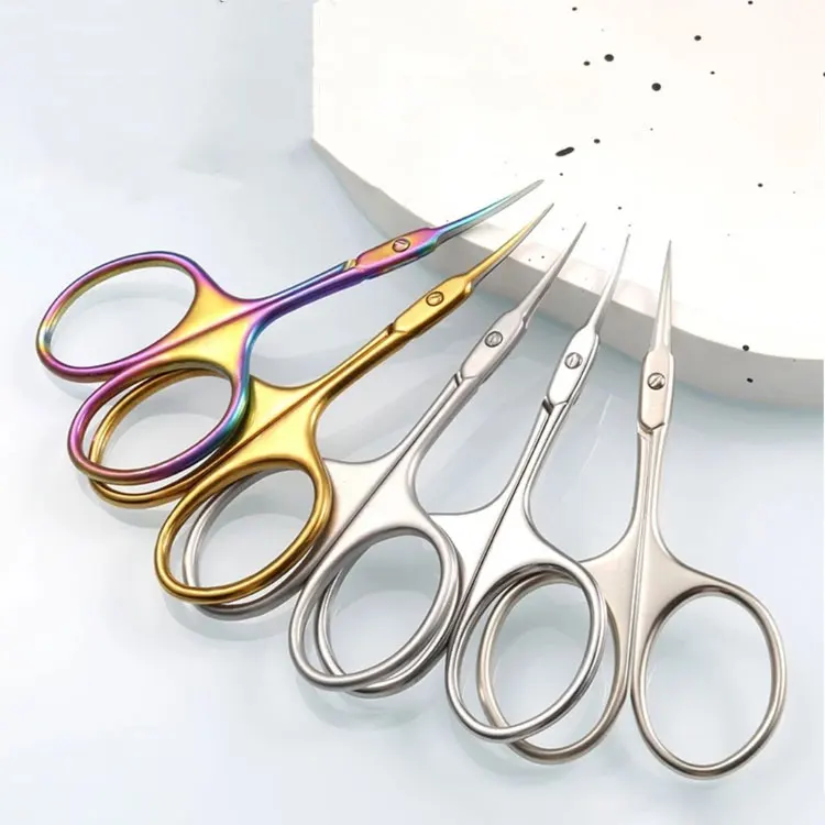 Professional Multi Color Coated Stainless Steel Cuticle Scissors For Manicure Nail Care And Beauty Grooming