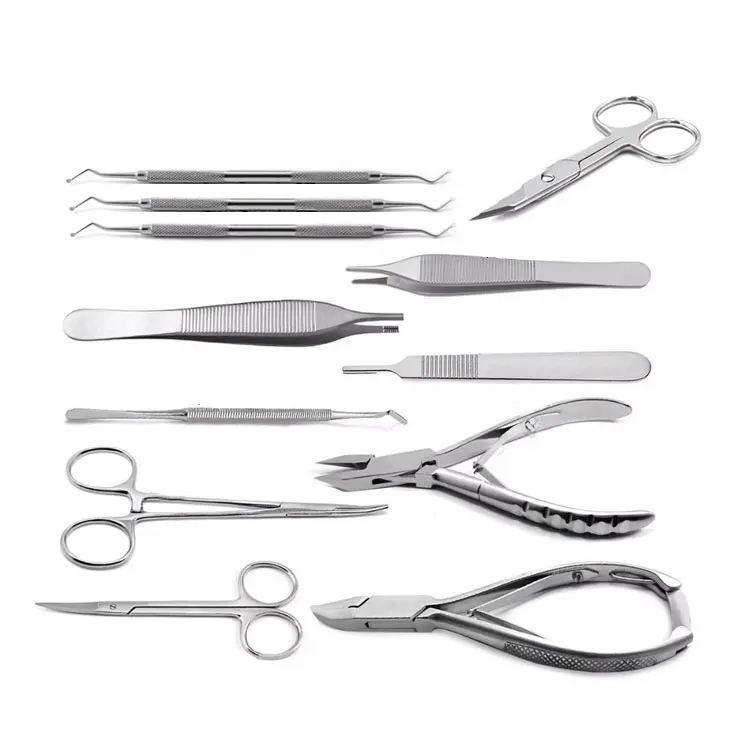 Professional Podiatry Chiropody Ingrown Toenail Surgical Kit For Nail Correction And Foot Care Tools Set