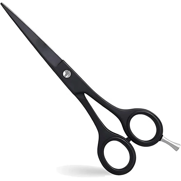 High Quality Black Coated Barber Hair Cutting Scissors 6.5 Inch Stainless Steel Professional Salon Hairdressing Shears