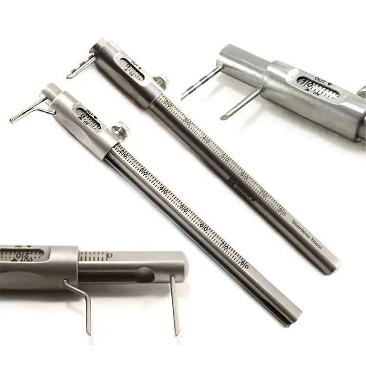 Stainless Steel Micro Boley Measuring Gauge Caliper Straight Curved Krekeler Round Dental Lab Measuring Instrument