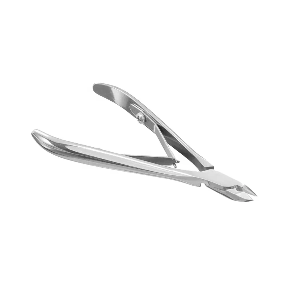 Professional Stainless Steel Cuticle Nail Nipper With Double Spring Thin Blades For Salon Beauty Manicure Use