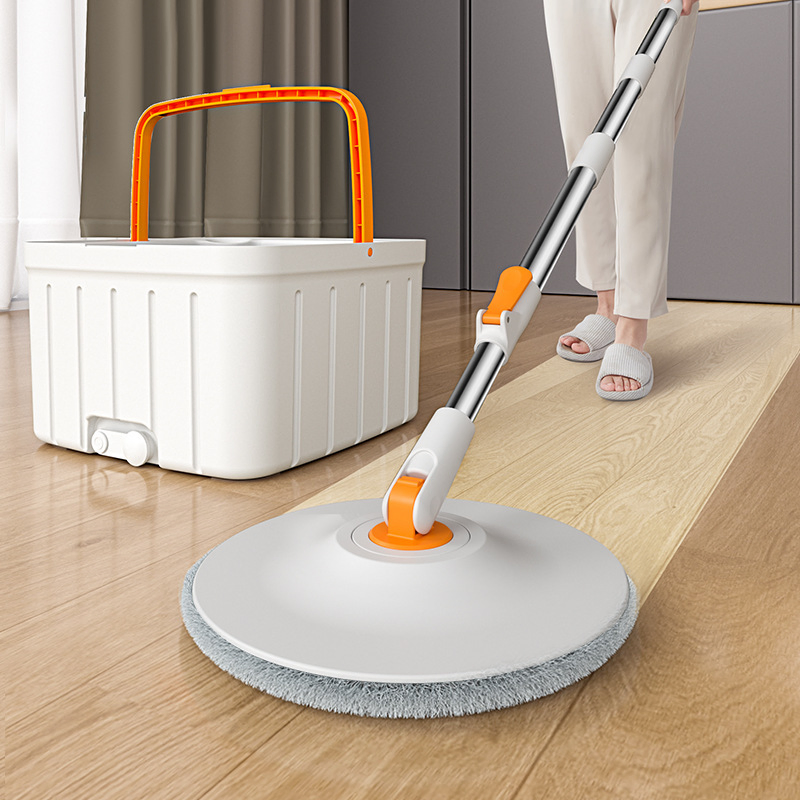 Microfiber Household Cleaning Floor Mop with 360 Degree Rotating Sewage Separation Bucket Hands Free Extensible Mop Set