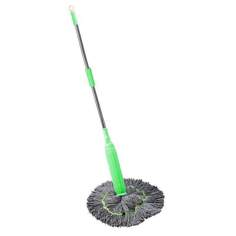 Hands-Free Large Absorption Self-Twisting Rotary String Mop for Wet & Dry Floor Cleaning