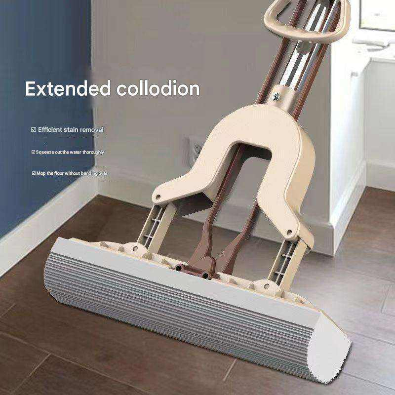 Supero Hand-Free PVA Sponge Mop with Foldable Steel Handle