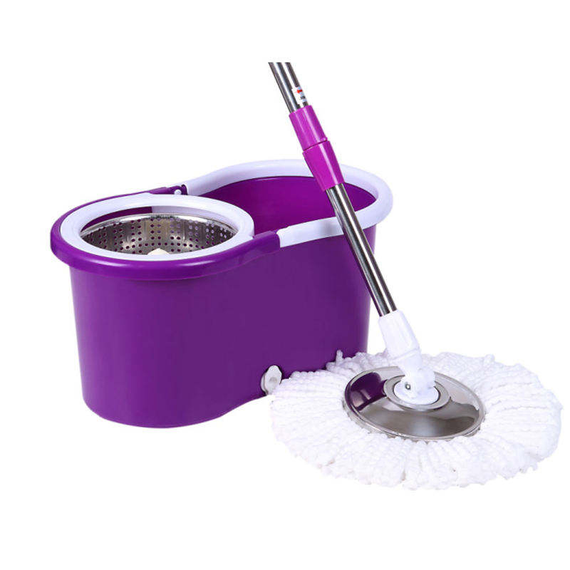Super Large 8-Shaped Rotating Mop with Stainless Steel Water Bucket