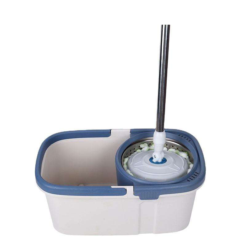 Double Turbine Spin Mop with Bucket and Hand Pressure Rotation System Mop
