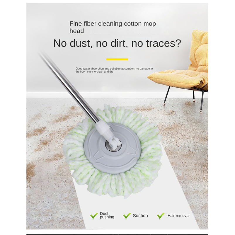 Efficient Drying Double Turbine Spin Mop Hand Pressure Rotation Bucket Mop