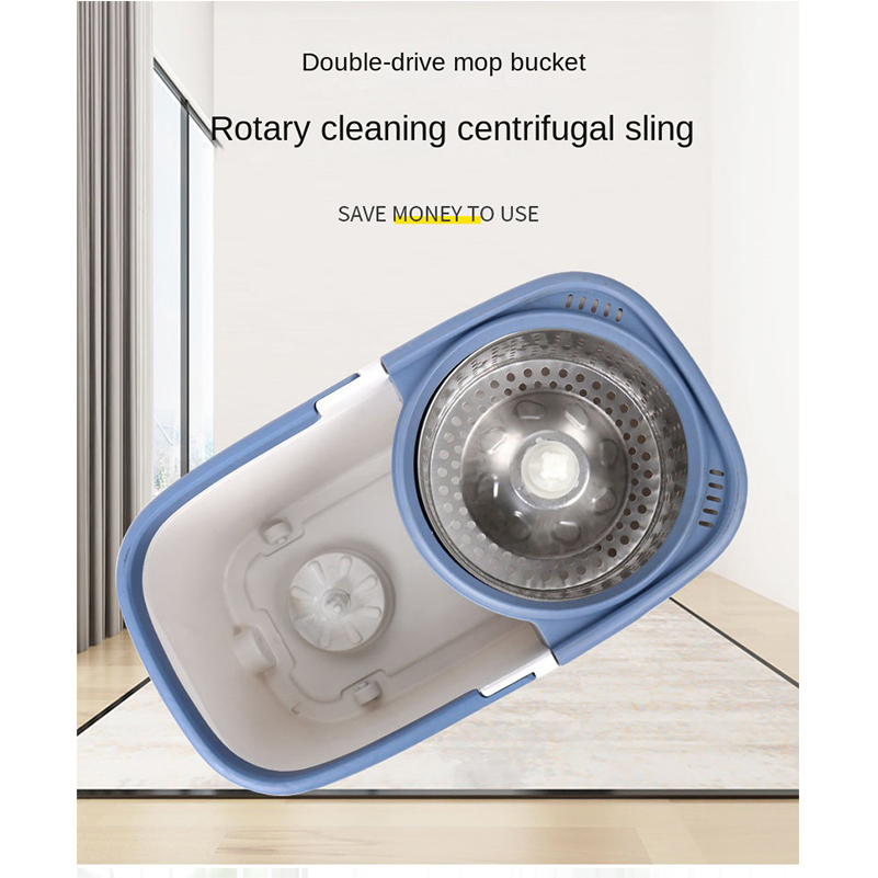 Easy Operation Double Turbine Spin Mop Hand Pressure Rotation Bucket Mop